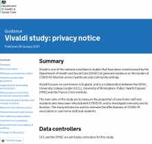 Vivaldi study: privacy notice